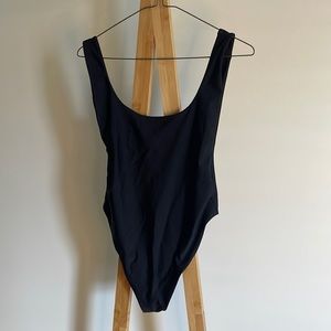 Black High-Leg Swim Suit